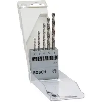 Bosch 2608595517 HSS Metall-spiralborrset 5 delar 2 mm, 3 mm, 4 mm, 5 mm, 6 mm Slipat DIN 338 1/4 1 set