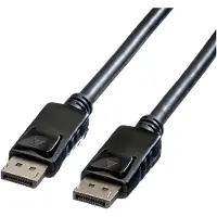 Roline DisplayPort Anslutningskabel DisplayPort-kontakt, DisplayPort-kontakt 3.00 m Svart 11.04.5983 Skärmad DisplayPort-kabel