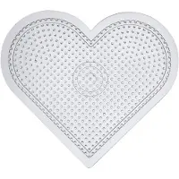 Creativ Company Transparent platta med hjärtpärlor - 15x18cm