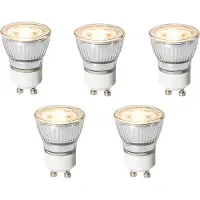 LUEDD Set med 5 GU10 3-stegs dimbara LED-lampor 35mm 4W 220 lm 3000K