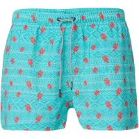 KOROSHI Badshorts turkos / himmelsblå / röd / rubinröd