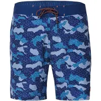 KOROSHI Badshorts royalblå / mörkblå / ljusgrå