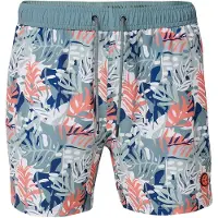 KOROSHI Badshorts mint / pastellgrön / korall / vit