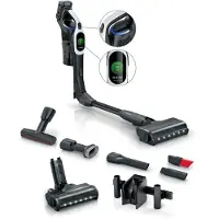 Bosch BCS1041WAC, stavvakuum, påslös, svart, vit, 0,4 l, torr, HEPA