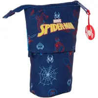 Safta Trousse Convertible en Seau - - Spiderman Neon - Bleu marine - Enfant - Synthétique blå
