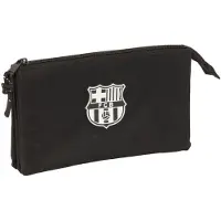 Shopalstore Trousse Triple - - F.C. Barcelona - Confortable - Polyvalente - Noir svart
