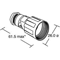BULGIN PX0800 Rundkontakt Kontakt hane inbyggd Serie (rundkontakt): PX08 1 st