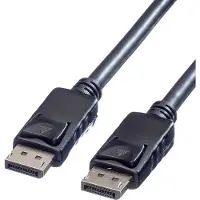 Roline DisplayPort Anslutningskabel DisplayPort-kontakt, DisplayPort-kontakt 1.00 m Svart 11.04.5601 Skärmad DisplayPort-kabel