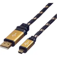 Roline USB-kabel USB 2.0 USB-A kontakt, USB Mini-B kontakt 1.80 m Flerfärgad Skärmad 11.02.8822