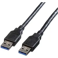 Roline USB-kabel USB 3.2 Gen1 USB-A kontakt, USB-A kontakt 1.80 m Svart Skärmad 11.02.8970
