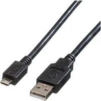 OEM USB-kabel USB 2.0 USB-A kontakt, USB-Micro-B-kontakt 1.80 m Svart Skärmad 11.02.8752