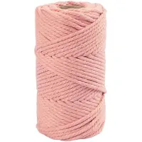 Adlibris Makramégarn Rosa 4 mm 330 g 1 rulle