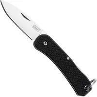 Knafs Co. Lander 6 -00425 Satin 4034SS, Black FRN, keychain pocket knife