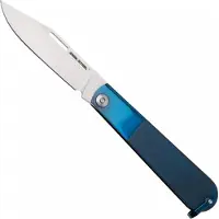 Real Steel Barlow RB-3 8342D, Satin 12C27, Blue Stainless Steel pocket knife