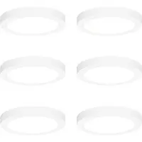 QAZQA Set med 6 infällda eller utanpåliggande spotlights vit 18 cm inkl. LED 3-stegs Dim to Warm - Trans