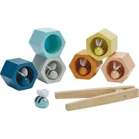 PlanToys Träleksaker - 13 Delar - Bikupor - - One Size - Leksaker