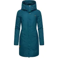 Ragwear Vinterkappa 'Jannisa' brun / mörkgrön / svart / vit