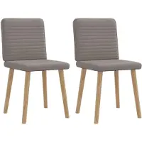 vidaXL Matstolar 2 st taupe tyg