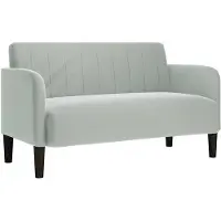 vidaXL Loveseat soffa ljusgrå 109 cm sammet
