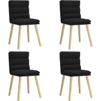 vidaXL Matstolar 4 st svart tyg