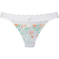 LASCANA String mint / ljusorange / vit