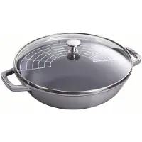 Staub wok pan, 30 cm, 4,4 L grey
