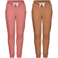 Minymo Sweatpants - 2-pack - Kanjon Rose/Brun - - 3 år (98) - Sweatpants