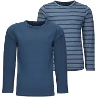 Minymo Tröja - 2-pack - Ny Marinblå m. Ränder - - 2 år (92) - Tröja