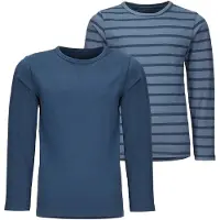 Minymo Tröja - 2-pack - Ny Marinblå m. Ränder - - 6 år (116) - Tröja