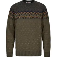 Fjällräven Men's Övik Knit Sweater Laurel Green/Deep Forest