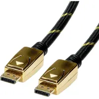 Roline DisplayPort Anslutningskabel DisplayPort-kontakt, DisplayPort-kontakt 1.00 m Flerfärgad 11.04.5920 Skärmad DisplayPort-kabel