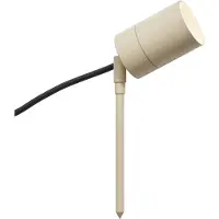 QAZQA Spotlight med markspjut beige GU10 50mm justerbar IP44 inkl. sladd och stickkontakt - Solo