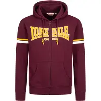 Lonsdale Sweatjacka 'Darfield' gul / mörkröd / vit
