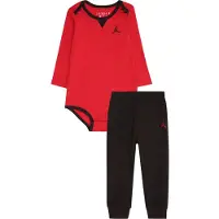 Jordan Set - Sweatpants/Body l/ä - Svart/Röd - - 24 mån - Body L/Ä
