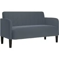 vidaXL Loveseat soffa mörkgrå 109 cm sammet