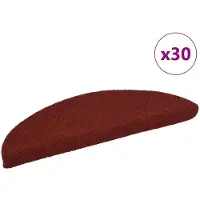 vidaXL Trappmattor självhäftande 30 st röd 56x17x3 cm