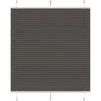 vidaXL Plisserad persienn svart 115x100 cm tyg bredd 114,4cm polyester