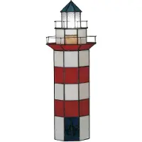 Clayre & Eef Tiffany bordslampa CLAAS, Röd, Vardagsrum / matsal, Glas, Tiffany, Bordslampa