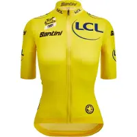 Santini Tour De France Avec Zwift Yellow 2025 Korta ärmar Cykeltröja