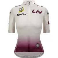 Santini Tour De France Avec Zwift Yellow 2025 Korta ärmar Cykeltröja