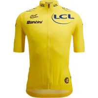 Santini Tour De France Yellow 2025 Korta ärmar Cykeltröja