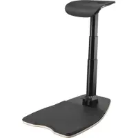 Deltaco Office Premium - Läropall - ergonomisk - böjd kant - polyuretanskum - svart