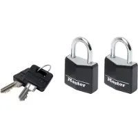 Masterlock Låsa 9130EURTBLK; 30 mm; 2 st.
