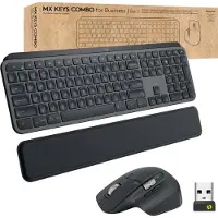 Logitech Mx Keys Gen 2 Trådlöst Tangentbord Och Mus Tyska