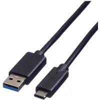 Roline USB-kabel USB 3.2 Gen1 USB-A kontakt, USB-C-kontakt 0.50 m Svart Skärmad 11.02.9010
