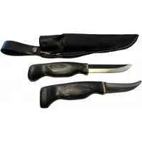 Wood Jewel Kaksoispuukko Dubbelkniv med Flåkniv - Svart
