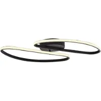 QAZQA Design taklampa matt svart 65 cm 3-stegs dimbar 2-ljus - Pepe