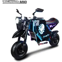 Electric Ride TOURSOR M10 Adult Electric Bicycle 10000W Dual Drive Motor 72V50Ah Electrical Road Bike AdultFat E-bike 14 Inch Fat Tire Mountain e-bike svart