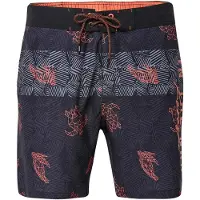KOROSHI Badshorts grå / orange / svart