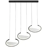 VIOKEF Pendellampa Adele, Svart, Vardagsrum / matsal, Aluminium / grå / zink, Modern